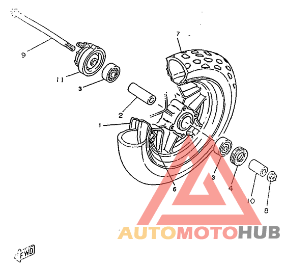 Переднее колесо