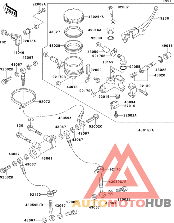 Front master cylinder(1/2)