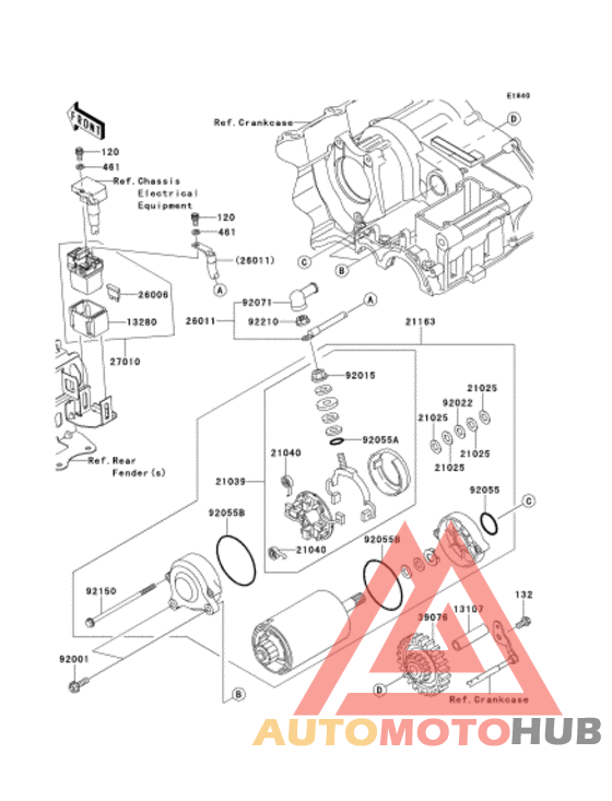 Starter motor/starter clutch