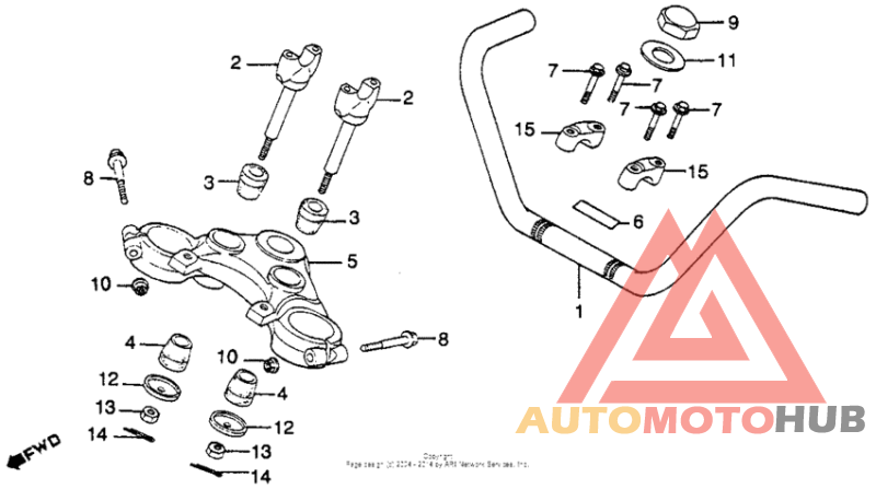 Cm450a/chandlebar + top bridge