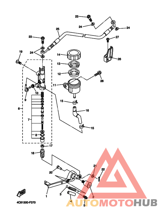 Rr master cylinder assy