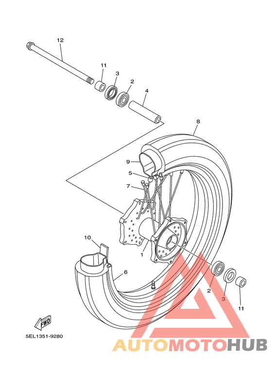 Переднее колесо
