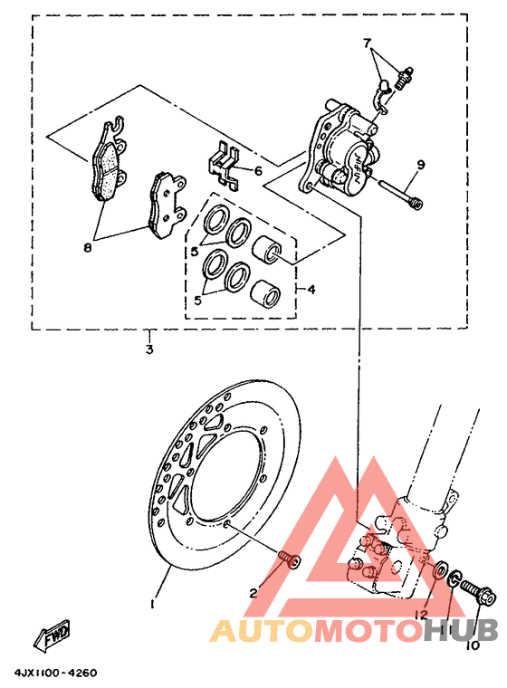 Front brake. caliper