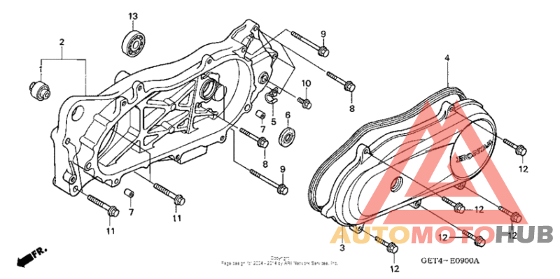 Swingarm + left crankcase cover