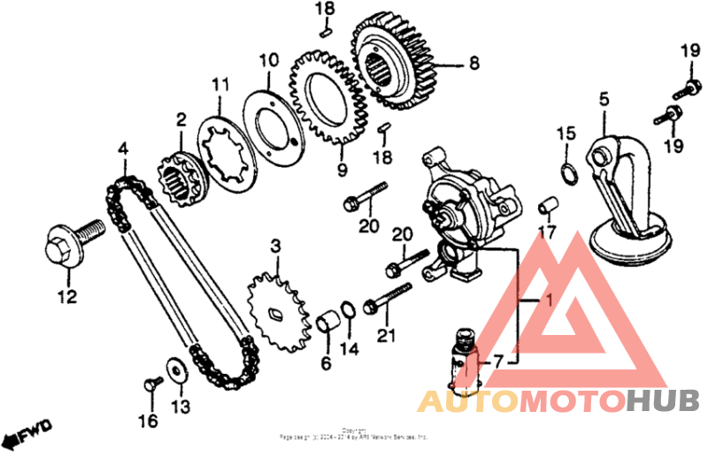 Oil pump + primary drive gear