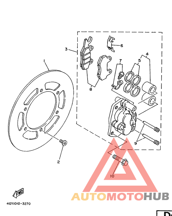 Front brake. caliper