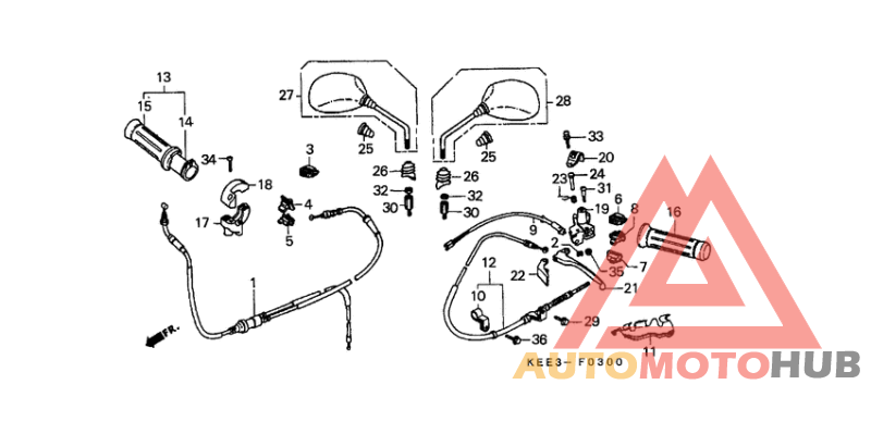 Handle lever/switch/cable