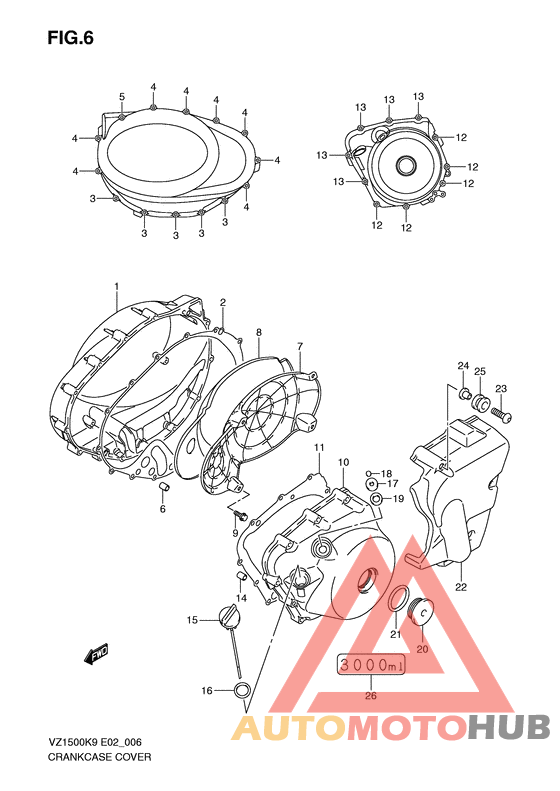 Crankcase cover ass`y  (v