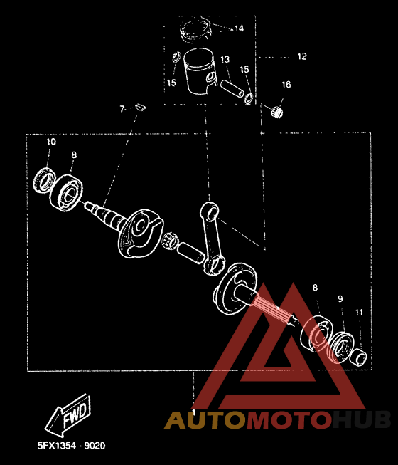 Ciguenal piston