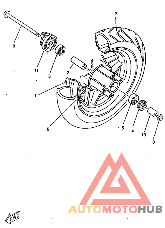 Переднее колесо
