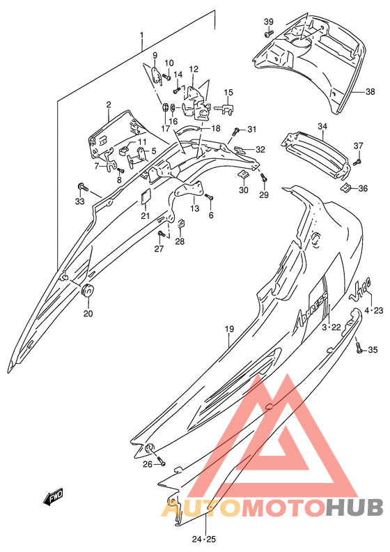 Обтекатель задний