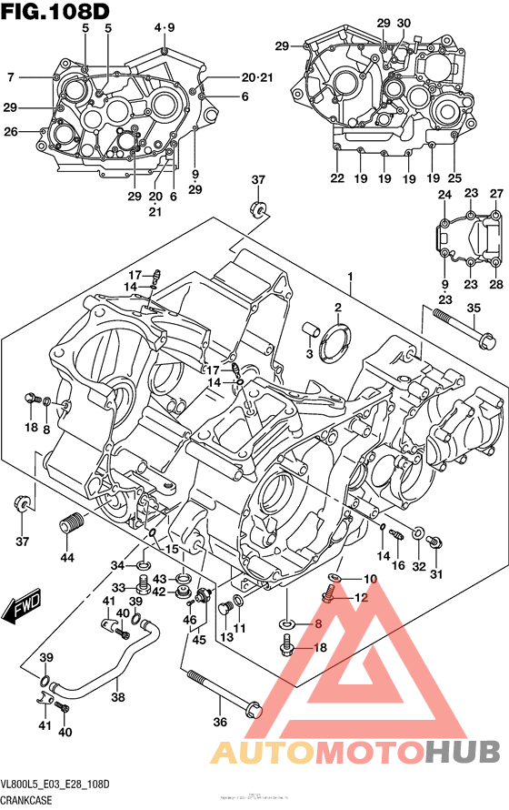 Crankcase (Vl800Tl5 E28)