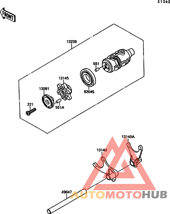 Change drum/shift fork