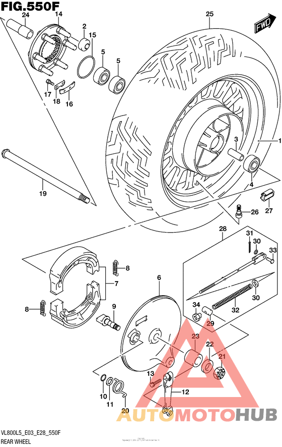 Rear Wheel (Vl800Bl5 E28)