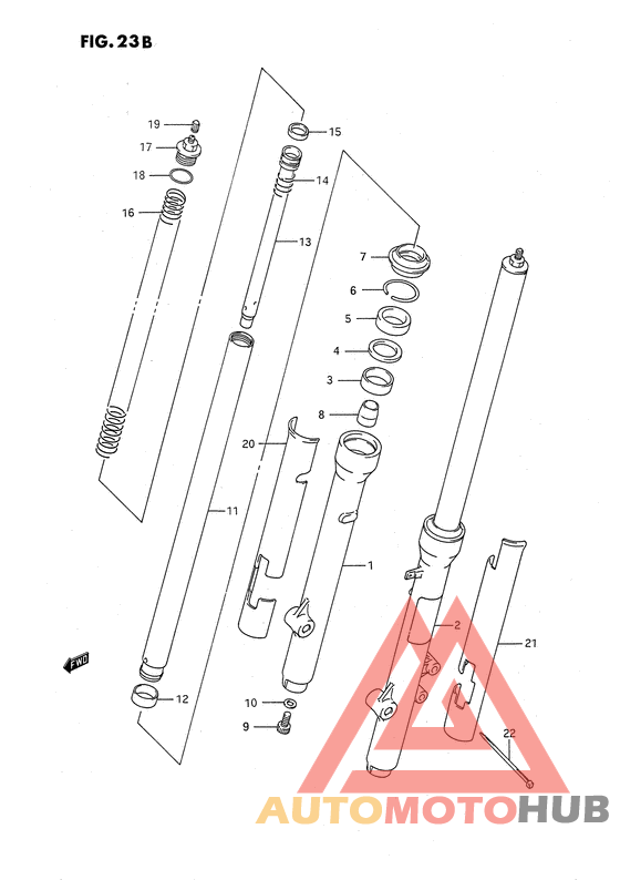 Вилка передней оси