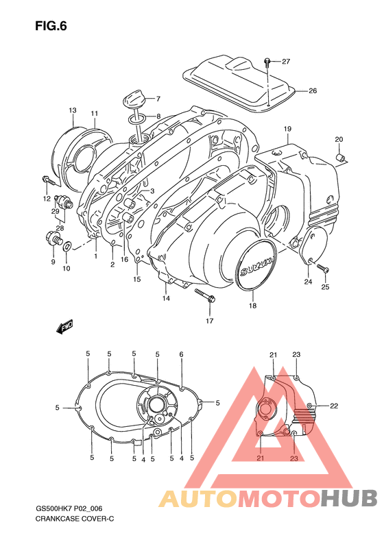 Crankcase cover ass`y  (v