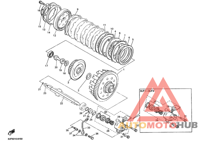 Сцепление и сервопривод