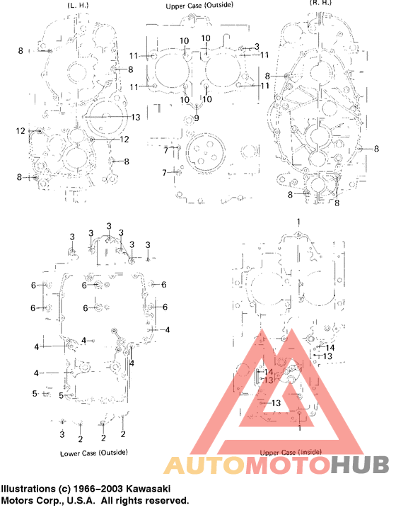 Crankcase bolt & stud pattern