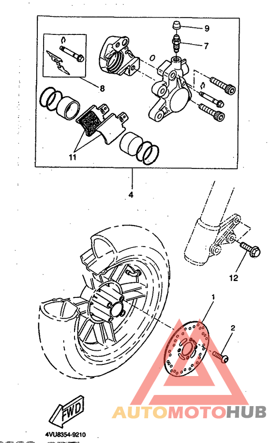 Front brake. caliper