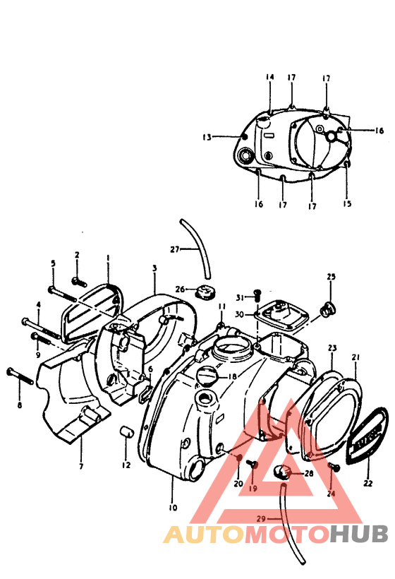 Crankcase cover ass`y  (v