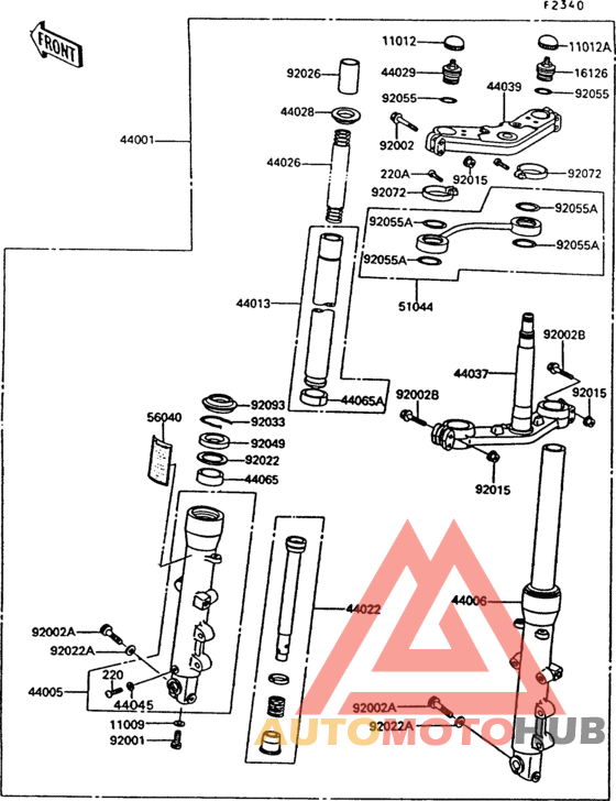 Front fork(zg1000-a7/a8)