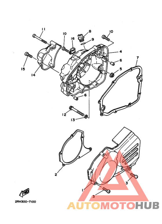 Crankcase cover ass`y  (v