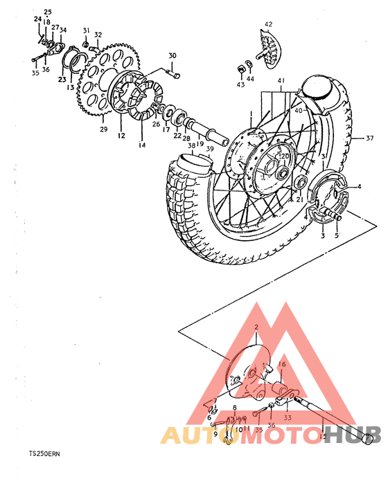 Rear wheel complete assy