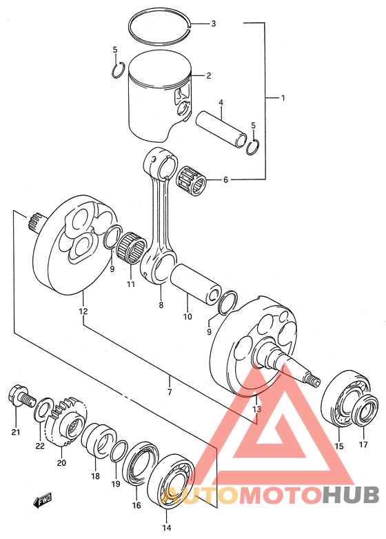 Вал коленчатый