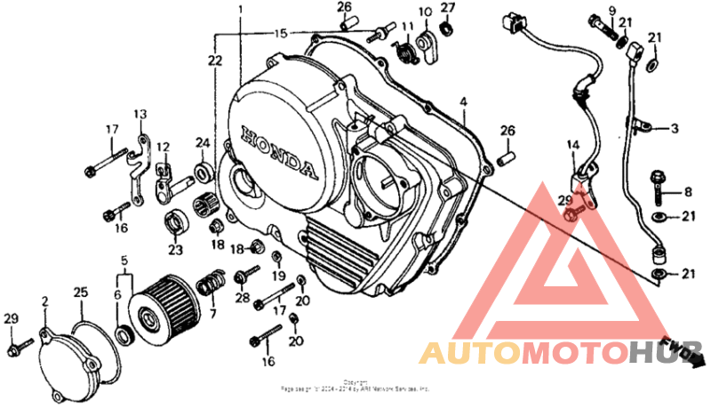 Right crankcase cover 83-84