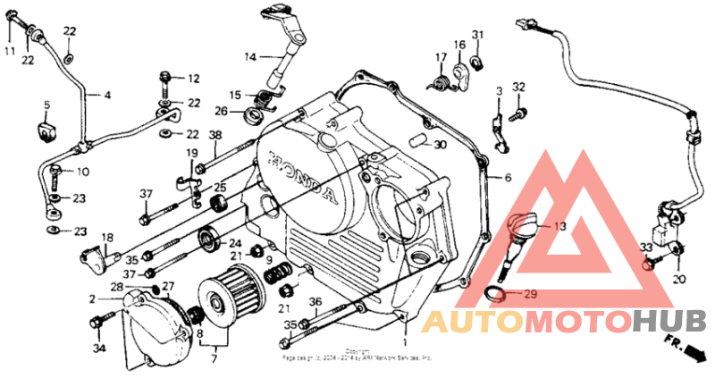 Right crankcase cover 84-85