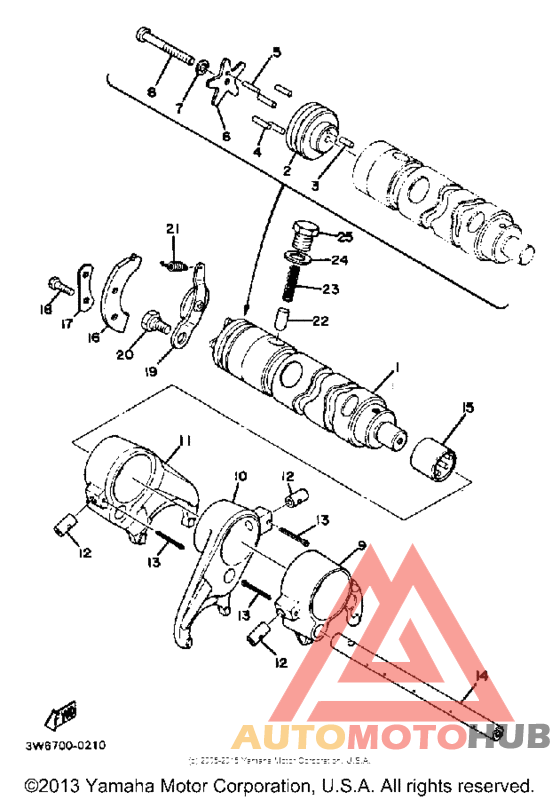 Shift cam-fork