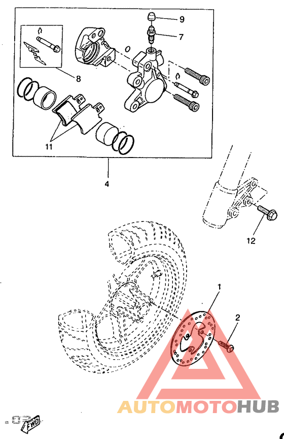 Front brake. caliper