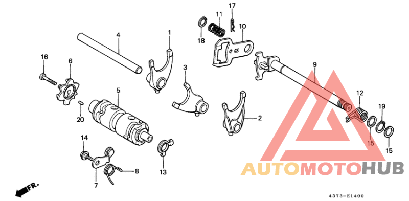 Shift drum/shift fork