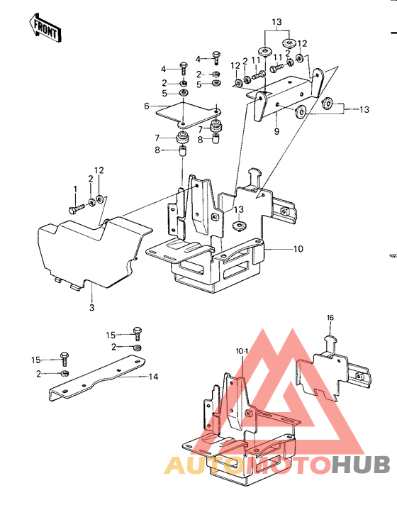 Battery case/electro bracket