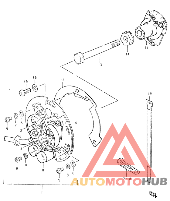 Contact breaker assy