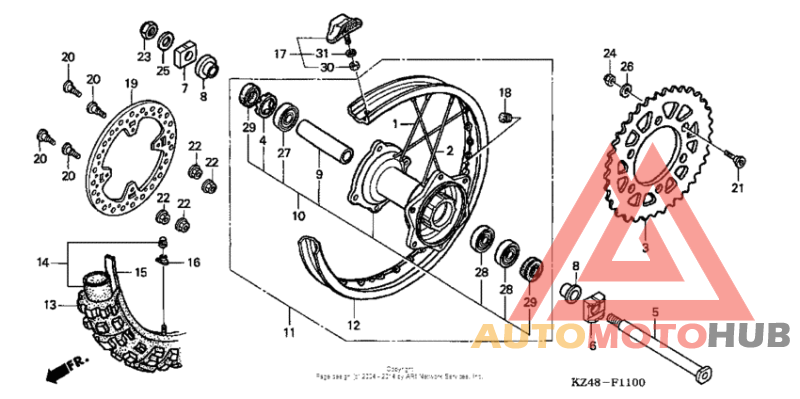 Переднее колесо