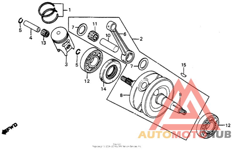 Crankshaft + piston 83