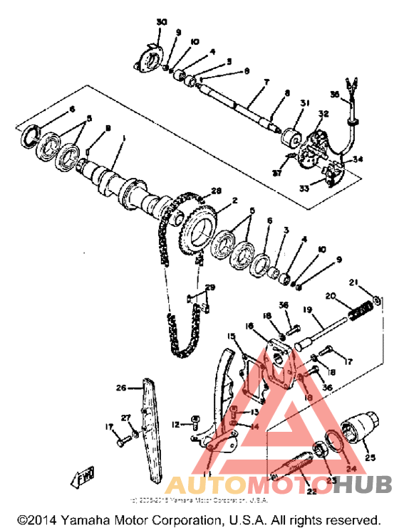 Camshaft chain tensioner