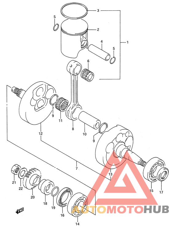 Вал коленчатый