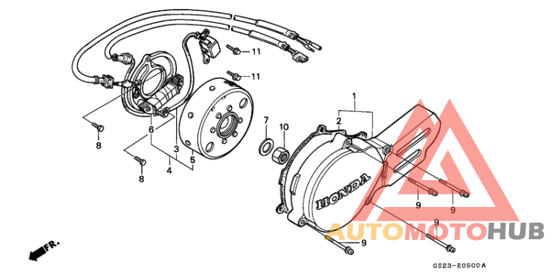 Left crankcase cover/ generator