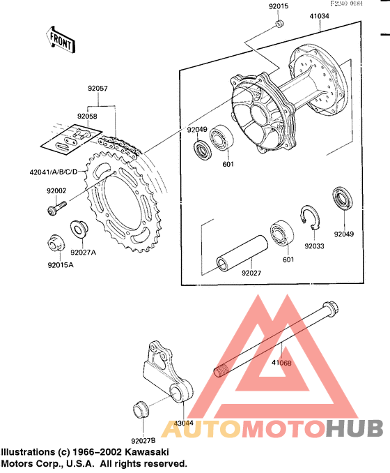 Rear hub/chain