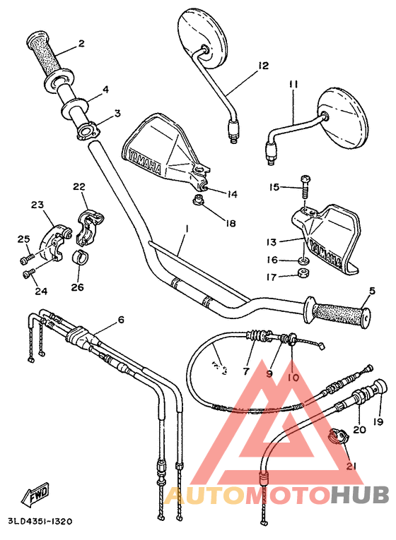 Steering handle. cable