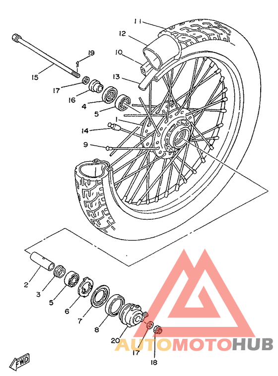 Переднее колесо