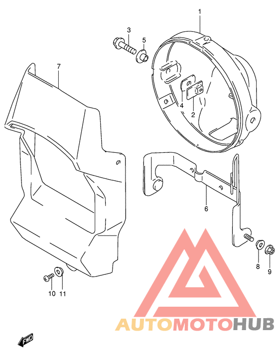 Headlamp cover  front fender