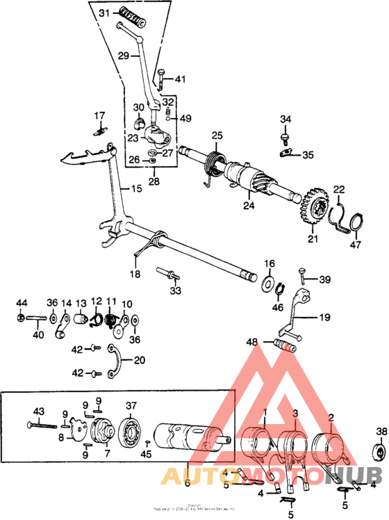 Kick starter + side spindle