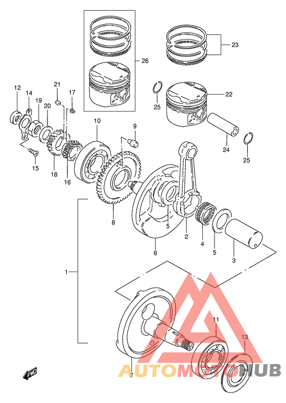 Вал коленчатый