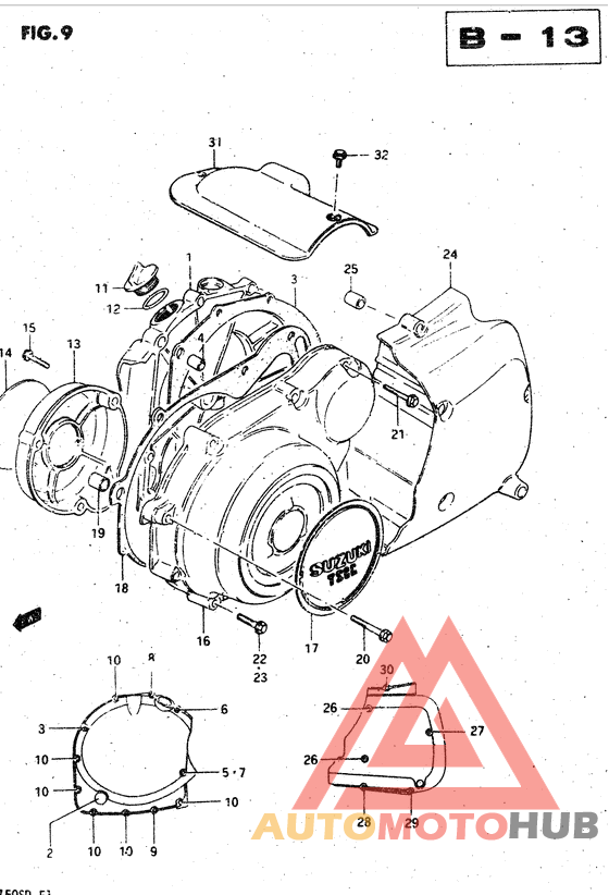 Crankcase cover ass`y  (v