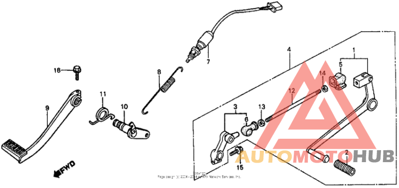 Brake pedal + change pedal
