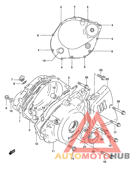 Crankcase cover ass`y  (v