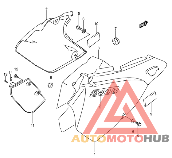 Обтекатель задний